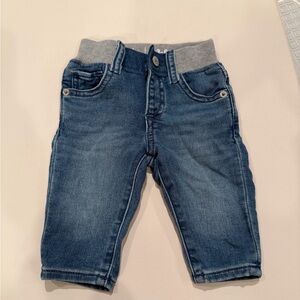 GAP Kids Dark Blue Jeans with Gray Waistband